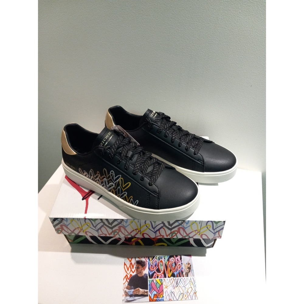 Skechers Women's 185129 Eden LX- Gleaming Hearts Black Multi Casual Shoes
